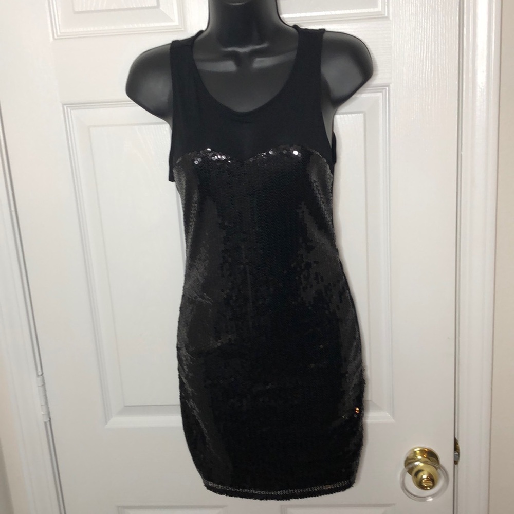 Black Sequin Dress